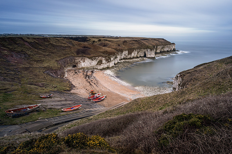 North Landing 5 Boats - Flamborough Head
