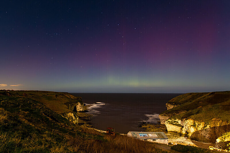 Aurora at North Landing - Flamborough Head