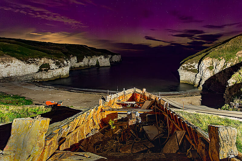 Springflower with Aurora - Flamborough Head