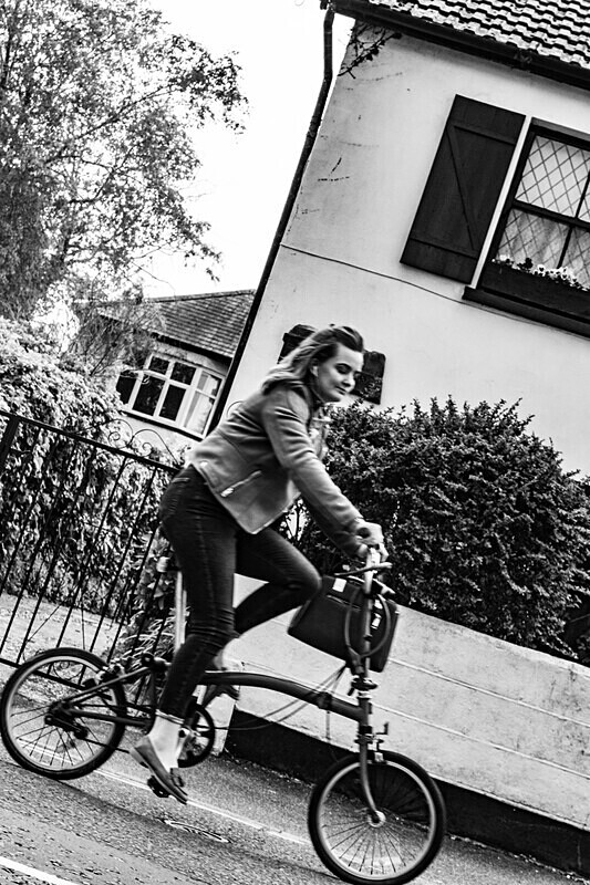 On her bike - Street