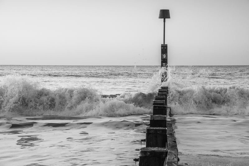On the beach - Black and White