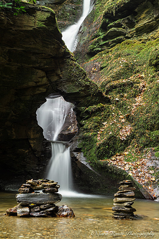 St Nectans Glen Waterfall Tintagel North Cornwall in Autumn