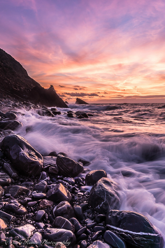 Millook North Cornwall Uk Sunset