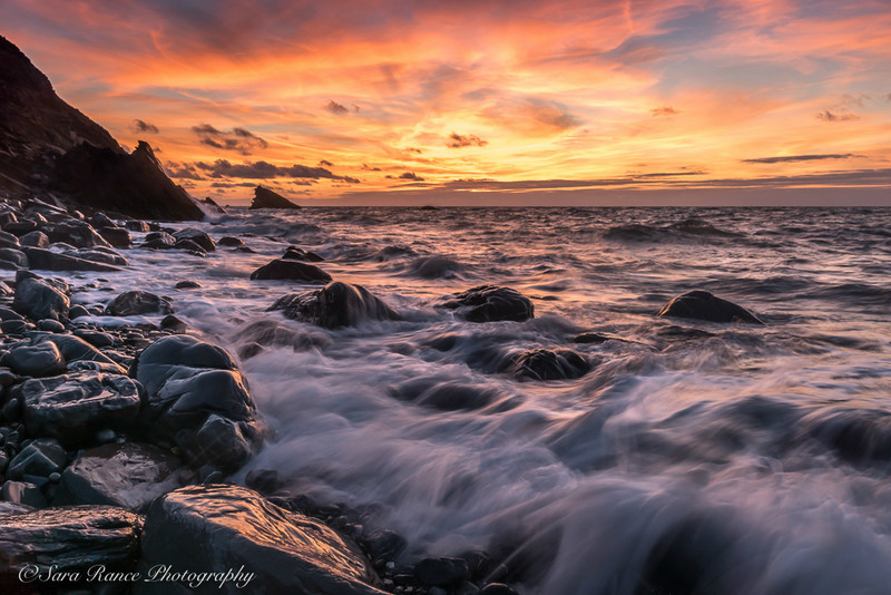 Millook North Cornwall UK Sunset