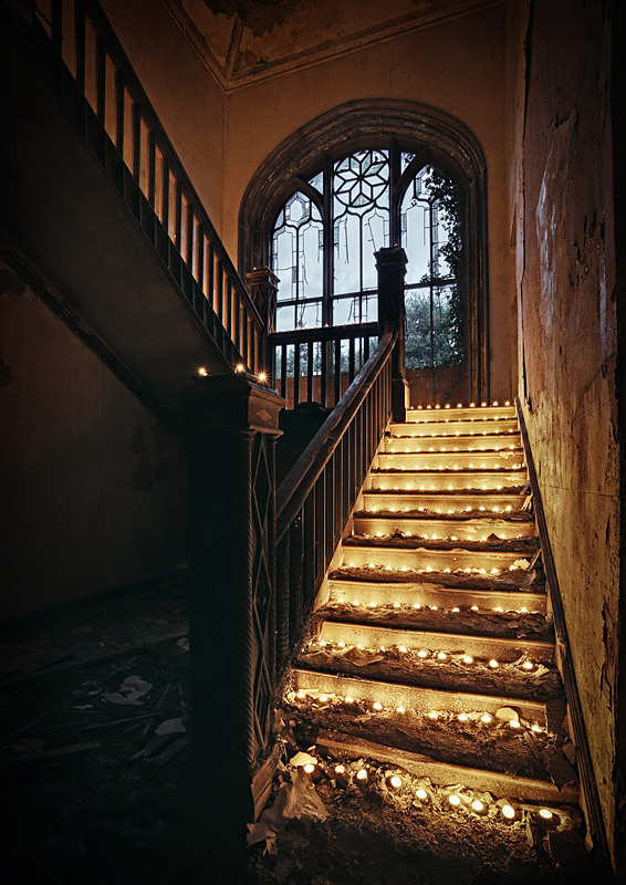 Candlelight Stairs - 'Abandoned Ireland'