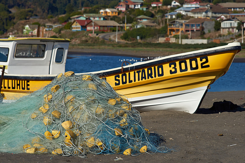 Fishing Boat on the Beach - Coastal Chile