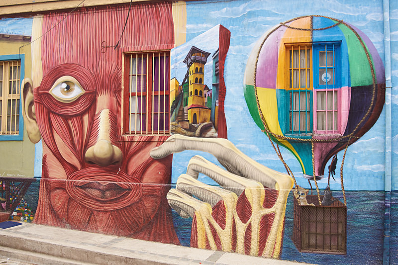 Street Art of Valparaiso - Coastal Chile