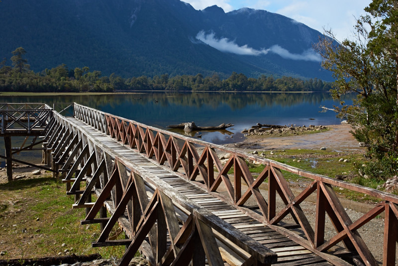 Wooden Jetty on Lake Rosselot - Carretera Austral - North