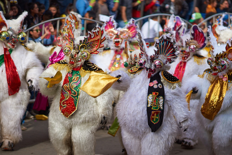 Bears in a Diablada Dance Group - Oruro Carnival 2017