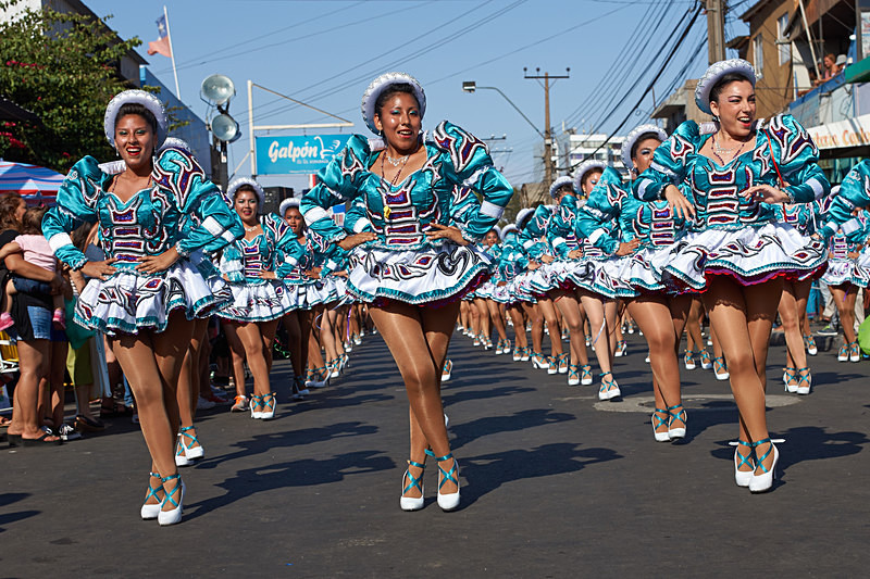 Female members of a Caporales dance group - Carnaval Andino Con La Fuerza Del Sol - Arica