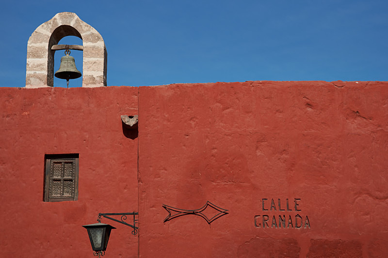 Bell Tower and Red Walls - Peru