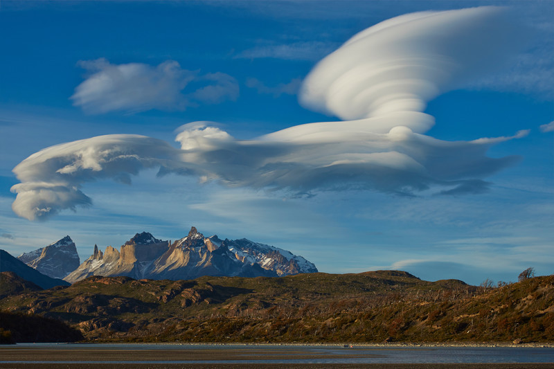 Lenticular clouds in Torres del Paine National Park - Torres del Paine National Park
