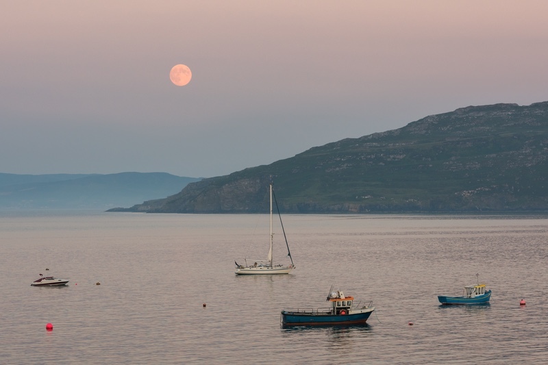 Strawberry Moonrise Portsalon - Co. Donegal