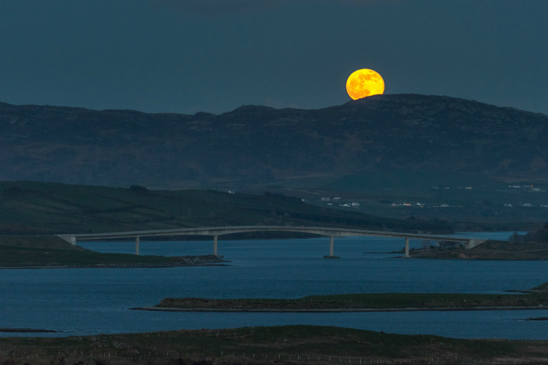Moonrise, Harry Blaney Bridge. - Co. Donegal