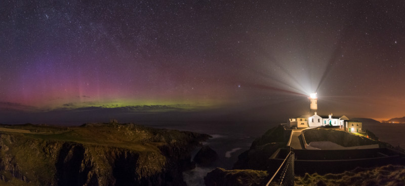 Through the Mist Aurora - Donegal's Sky at Night