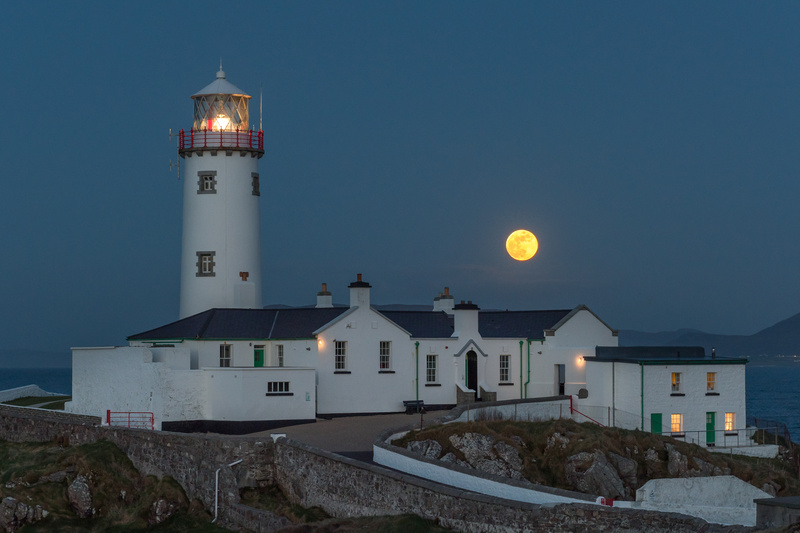 Moonrise, Fanad Head Lighthouse. - Co. Donegal
