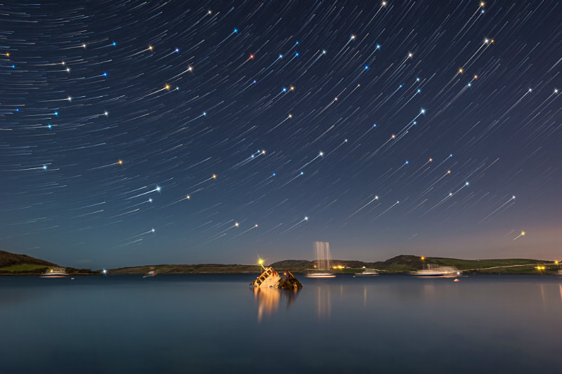 Star Trails Lareasa - Donegal's Sky at Night