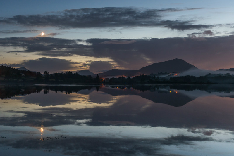 Moonset Sheephaven Bay Muckish Mountain - Co. Donegal
