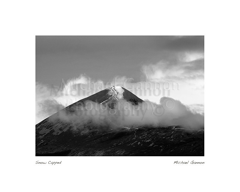 Snow Capped 1 - Landscape Black and White