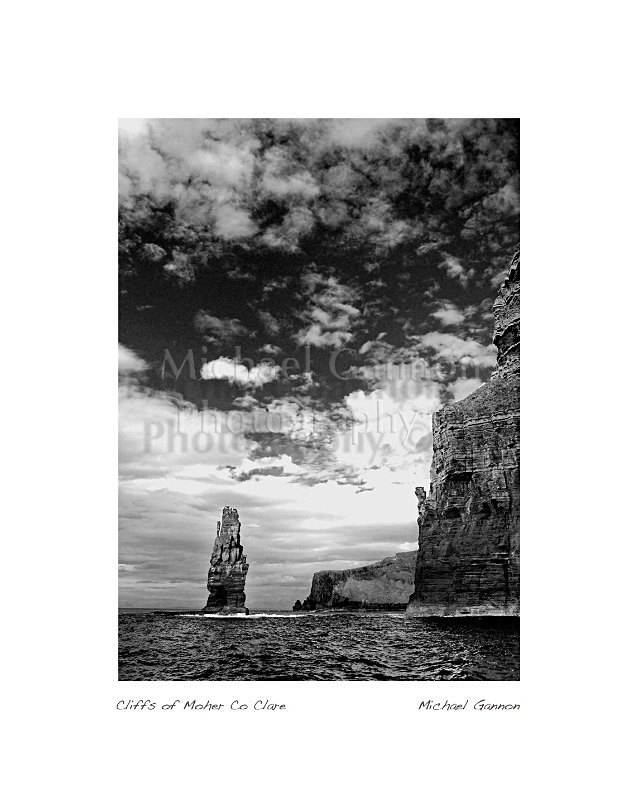 Cliffs of Moher Co Clare - Landscape Black and White