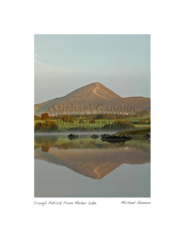 Croagh Patrick From Moher Lake - Landscape Colour