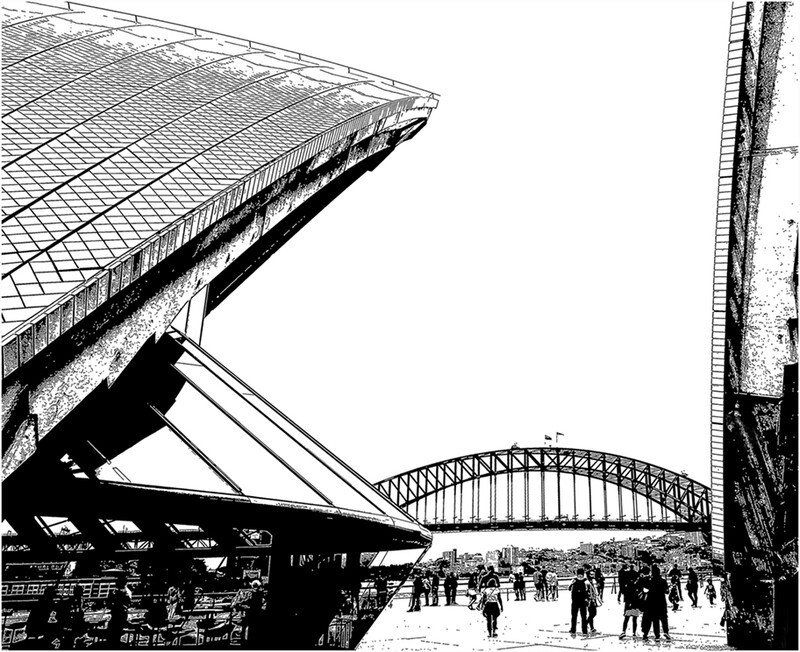 Sidney sightseeing - Monochrome