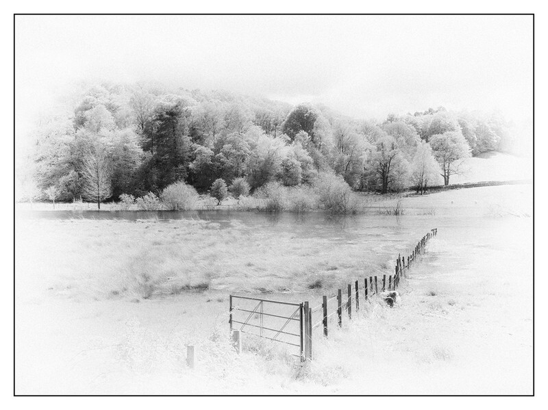 Flooded river Lake District - Monochrome