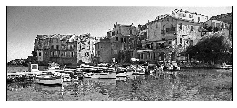 Erbulunga village Corsica - Monochrome