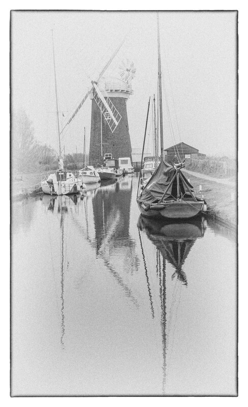Horsey Windpump Norfolk Broads - Monochrome