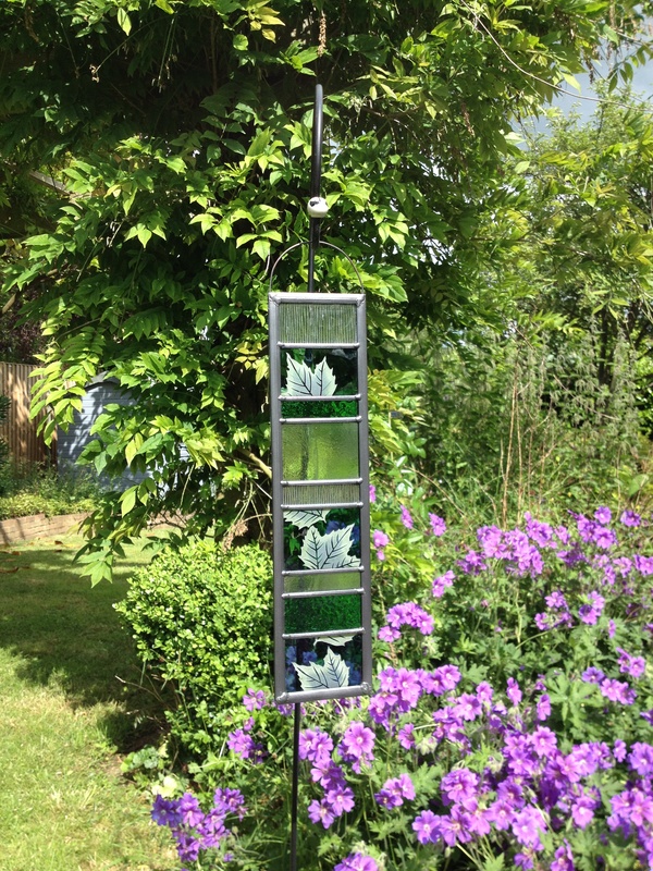 Sycamore leaves hanging | Carole Gray | Stained glass commission