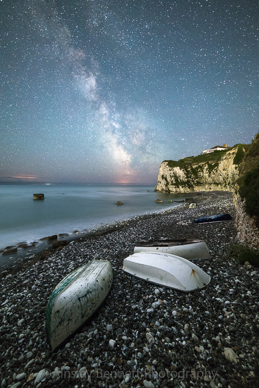 ab285 freshwater bay - The Isle of Wight by night