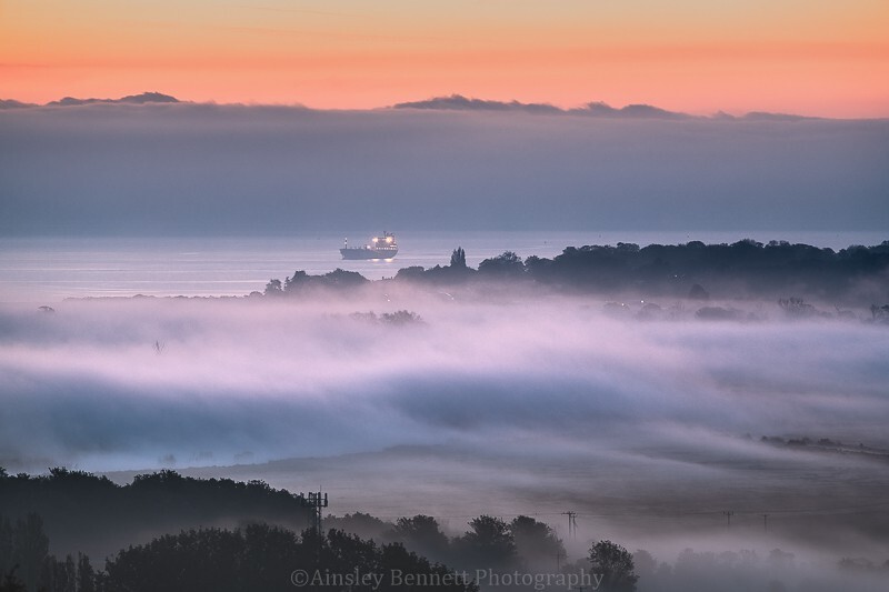 ab629 Twilight mist Brading Marshes - Bembridge and St Helens