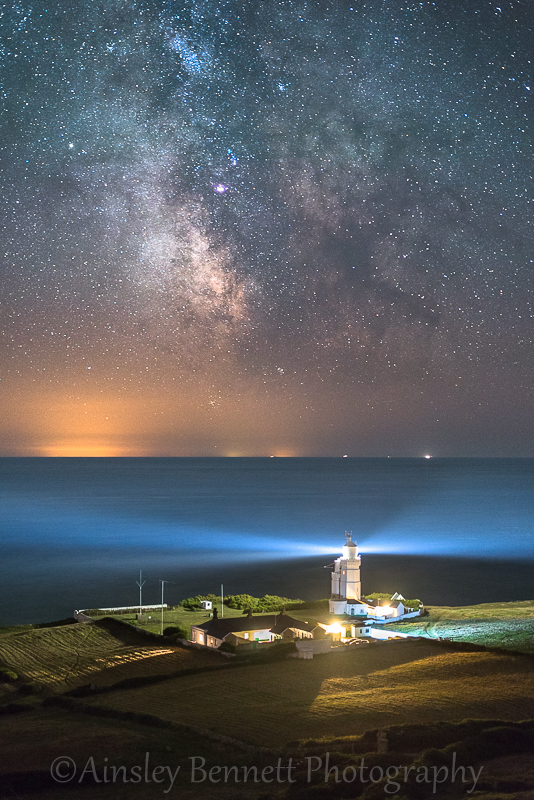 ab25 St catherines Lighthouse summer milky way - St Catherine's point and Castlehaven