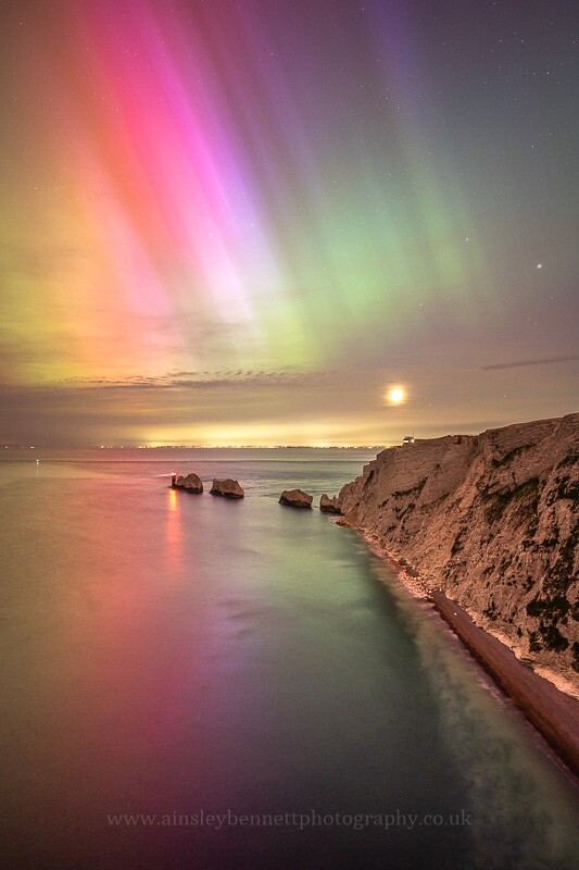 ab672 Rainbow Aurora over the Needles - Latest Images