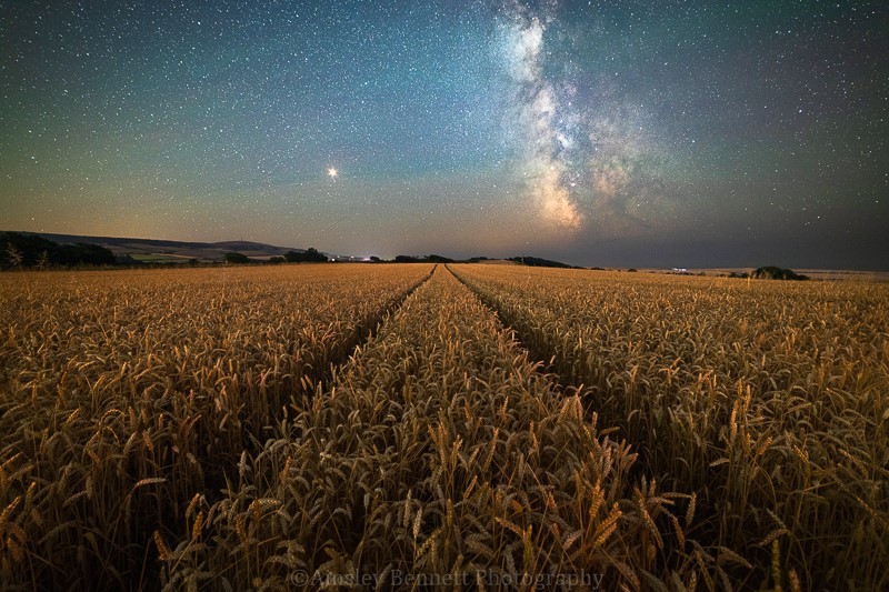 ab521 Golden wheat under the stars - The Isle of Wight by night
