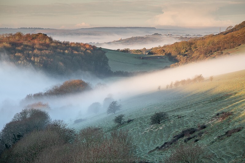 ab617 Winter morning Knighton Down - Central areas of the Island