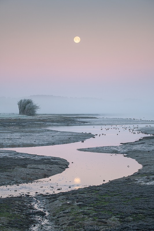 ab643 The Wolf Moon over Newtown Creek - Totland to Cowes