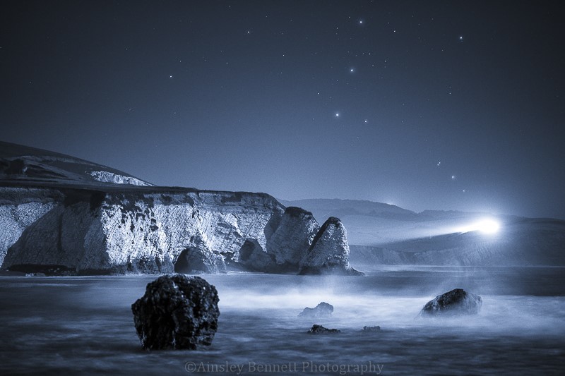 ab528 Freshwater bay by Moonlight - Compton and Freshwater