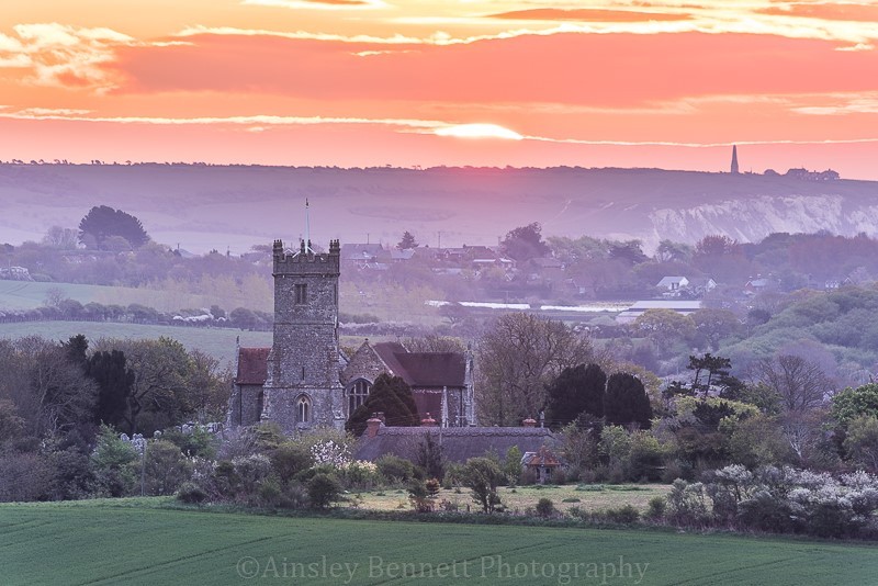 ab368 Sunrise over Godshill - Central areas of the Island