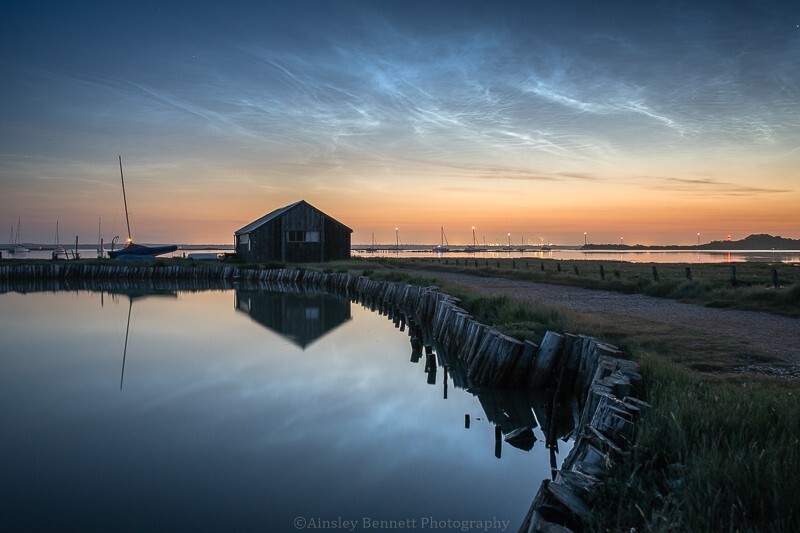 ab599 Noctilucent clouds over Newtown - Totland to Cowes