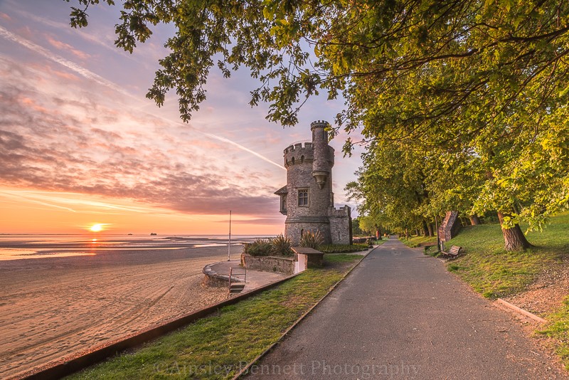 ab381 Appley Tower Summer sunrise - Ryde and Seaview