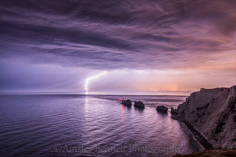 ab8 Needles lightning 2 - The Needles and Alum Bay