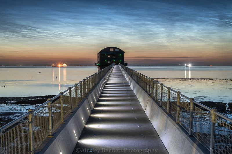ab491 Night shining clouds - Bembridge lifeboat station - Bembridge and St Helens
