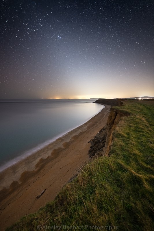 ab550 West Wight and the Zodiacal light - The Isle of Wight by night