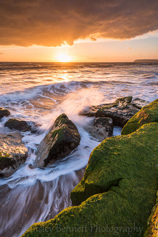 ab15 sunset Brook beach - Blackgang to Brook
