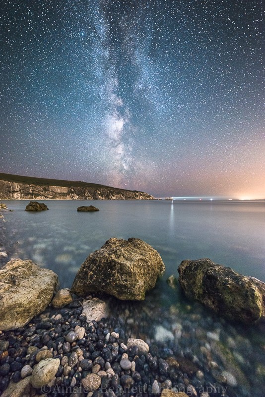 ab407 Milky way over the Needles - The Needles and Alum Bay