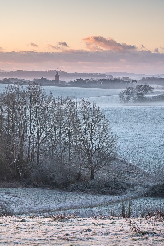 ab666 Winter frost Gatcombe - Central areas of the Island