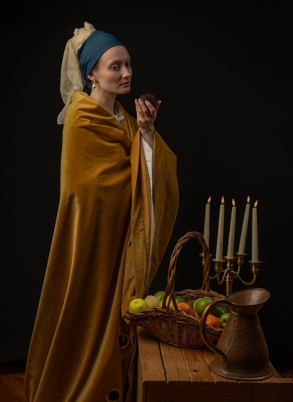 Gold - Charlie Kidd - Girl with the Pearl Earing - Creative Prints