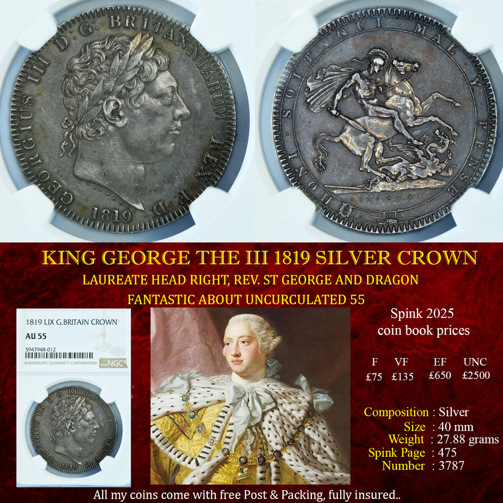 KING GEORGE THE III 1819 CROWN
