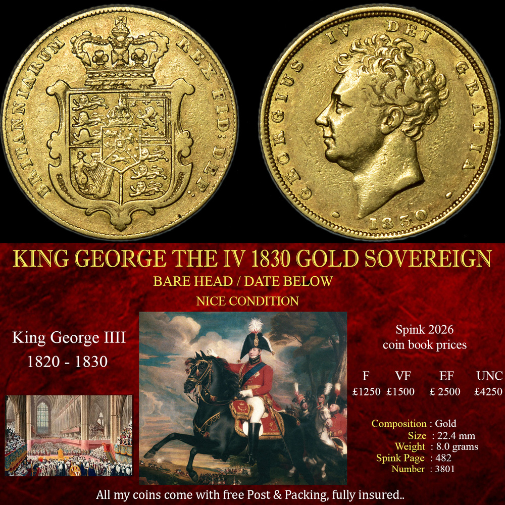 KING GEORGE THE IIII 1830 GOLD SOVEREIGN
